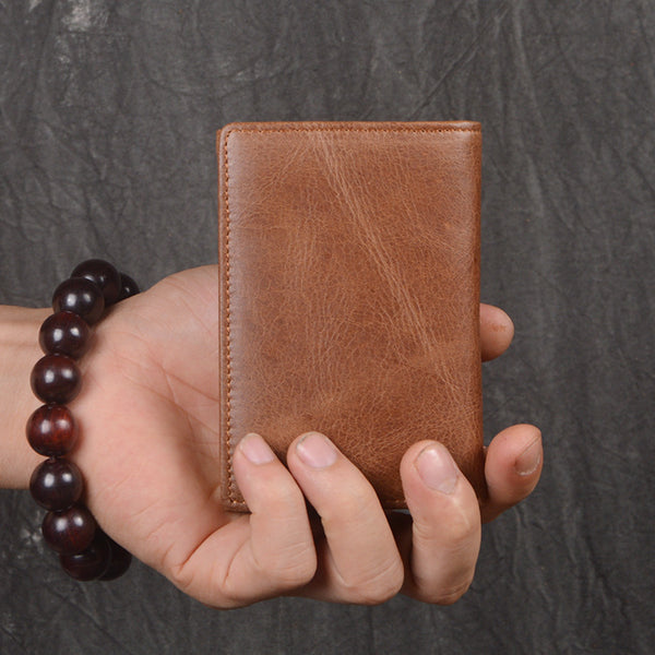 DEEPKEE original nubuck handmade full-grain genuine leather cowhide bag DEEPKEE LEATHER | Oil Litchi Grain Cowhide Wallet No.J030