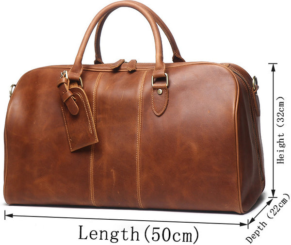 DEEPKEE original nubuck handmade full-grain genuine leather cowhide bag DEEPKEE LEATHER | The Lincoln Travel Bag No.30075