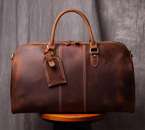 DEEPKEE original nubuck handmade full-grain genuine leather cowhide bag DEEPKEE LEATHER | The Lincoln Travel Bag No.30075