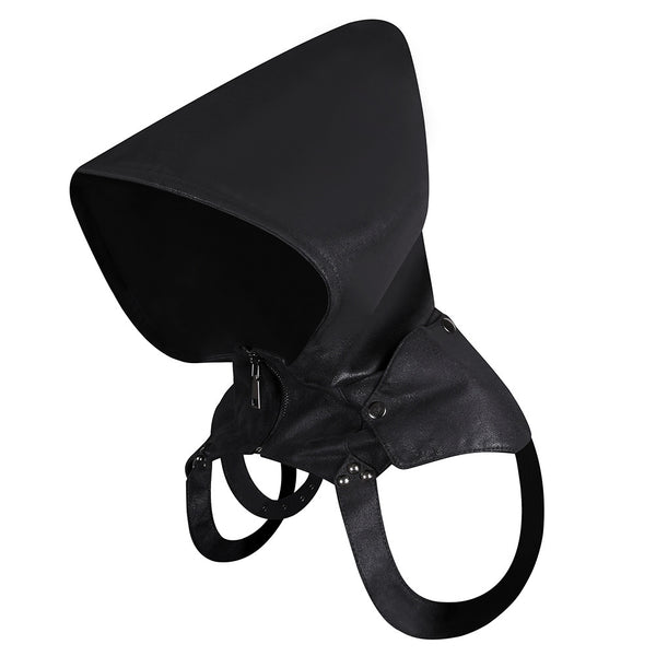 DEEPKEE original nubuck handmade full-grain genuine leather cowhide bag Cosplay Assassin's Creed Steampunk Rogue Cowl Hat Hooded Cape #LE053
