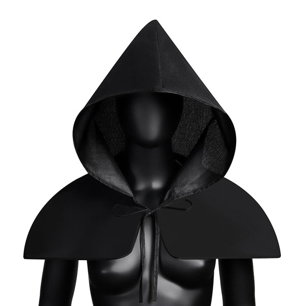 DEEPKEE original nubuck handmade full-grain genuine leather cowhide bag Cosplay Assassin's Creed Steampunk Rogue Cowl Hat Hooded Cape #LE053