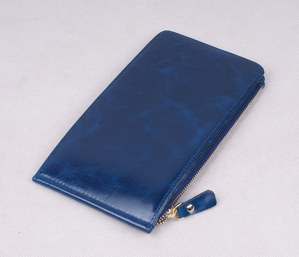 DEEPKEE original nubuck handmade full-grain genuine leather cowhide bag Oil Wax Leather Cowhide Ultra Clutch No.3045