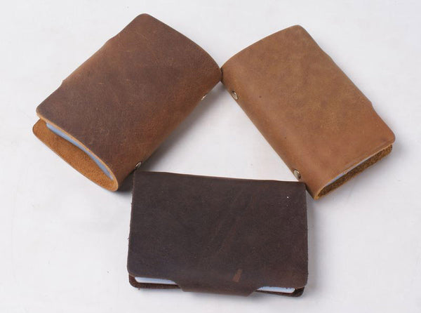 DEEPKEE original nubuck handmade full-grain genuine leather cowhide bag DEEPKEEE HANDMADE | Leather Business Card holder-Mini Simple No.1056