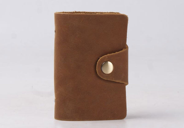 DEEPKEE original nubuck handmade full-grain genuine leather cowhide bag DEEPKEEE HANDMADE | Leather Business Card holder-Mini Simple No.1056