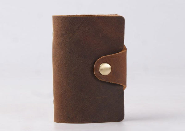 DEEPKEE original nubuck handmade full-grain genuine leather cowhide bag DEEPKEEE HANDMADE | Leather Business Card holder-Mini Simple No.1056