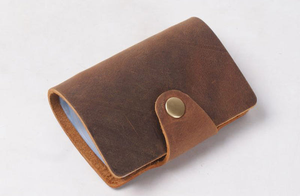 DEEPKEE original nubuck handmade full-grain genuine leather cowhide bag DEEPKEEE HANDMADE | Leather Business Card holder-Mini Simple No.1056