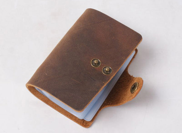 DEEPKEE original nubuck handmade full-grain genuine leather cowhide bag DEEPKEEE HANDMADE | Leather Business Card holder-Mini Simple No.1056