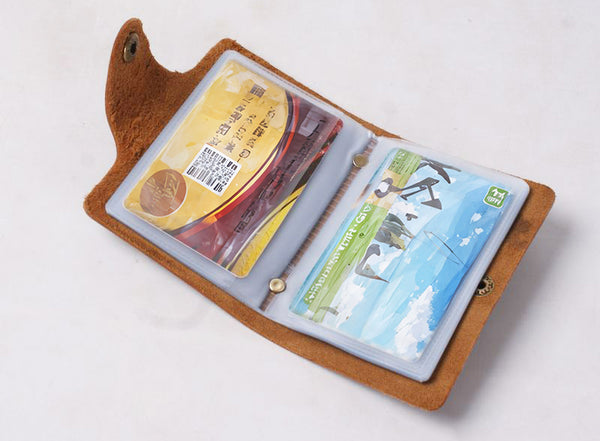DEEPKEE original nubuck handmade full-grain genuine leather cowhide bag DEEPKEEE HANDMADE | Leather Business Card holder-Mini Simple No.1056