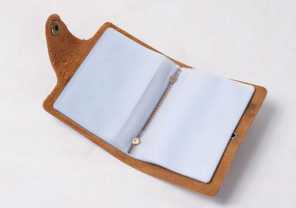 DEEPKEE original nubuck handmade full-grain genuine leather cowhide bag DEEPKEEE HANDMADE | Leather Business Card holder-Mini Simple No.1056
