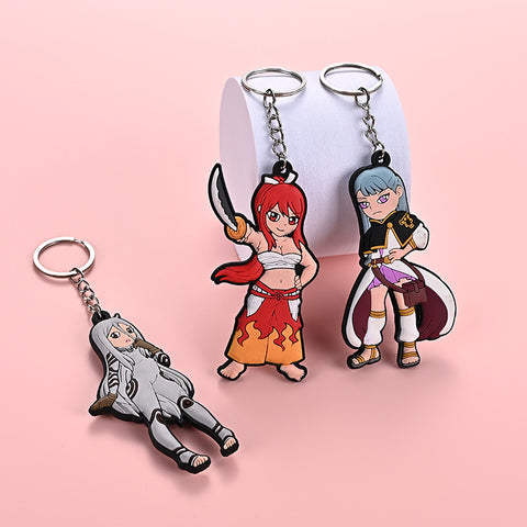 2D rubber keychain