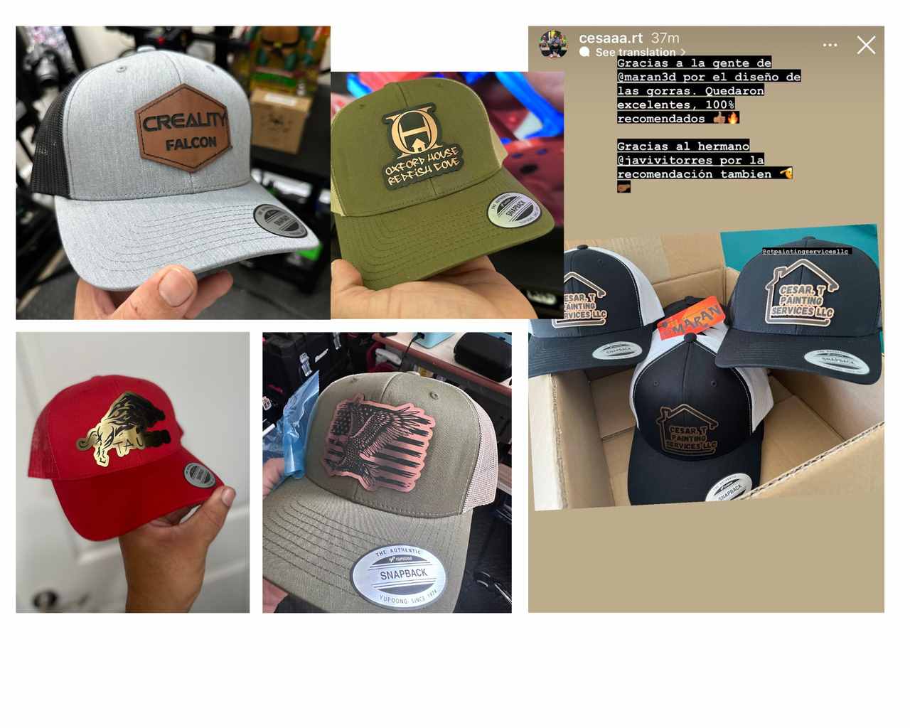 Andre niche custmozed caps