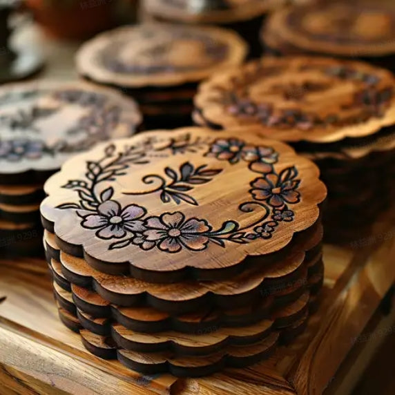 Laser Cut Custom Coasters