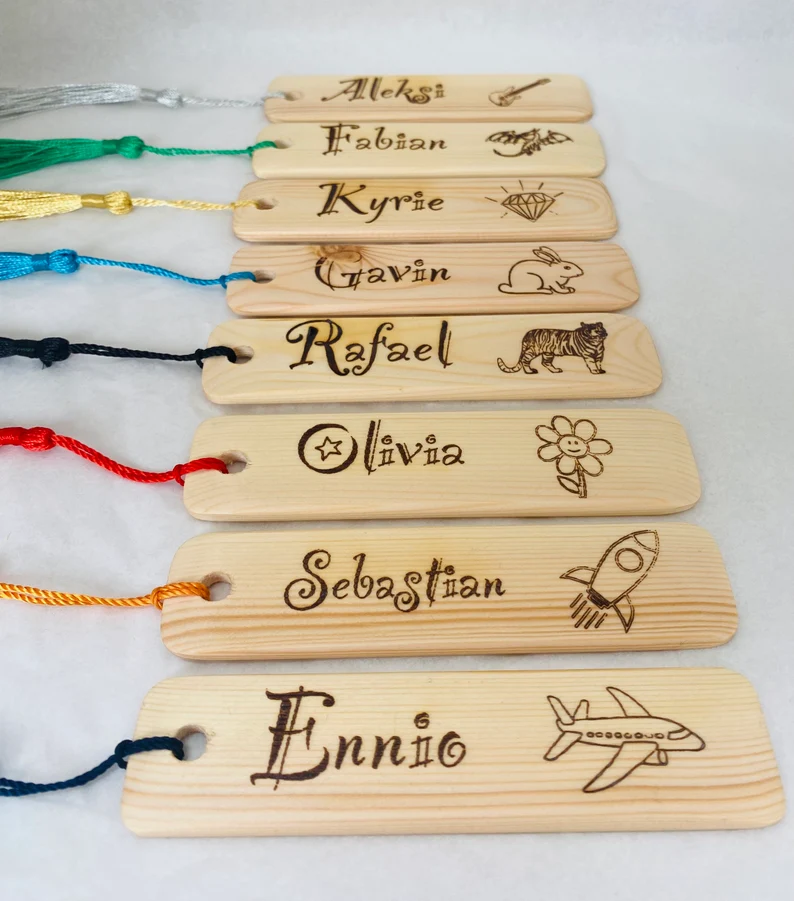 Laser Cut Bamboo Bookmarks