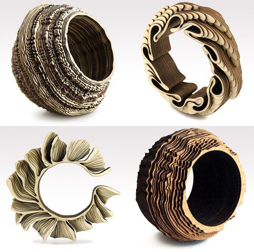 Architectural-Inspired 3D Layered Bracelets