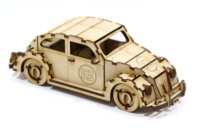 3D Wooden Car Puzzle
