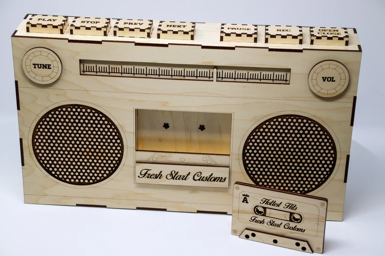 3D Wooden Music Box