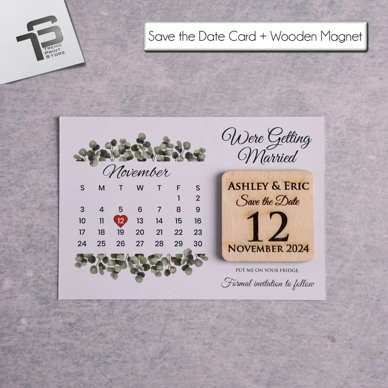 Wooden Save-The-Date Magnets