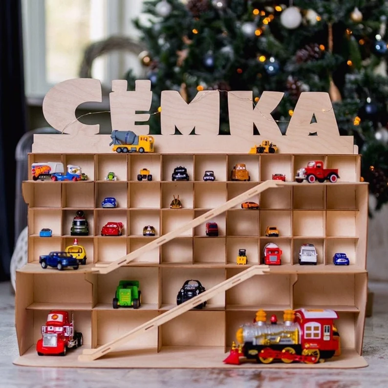 Wooden Toy Car Garage