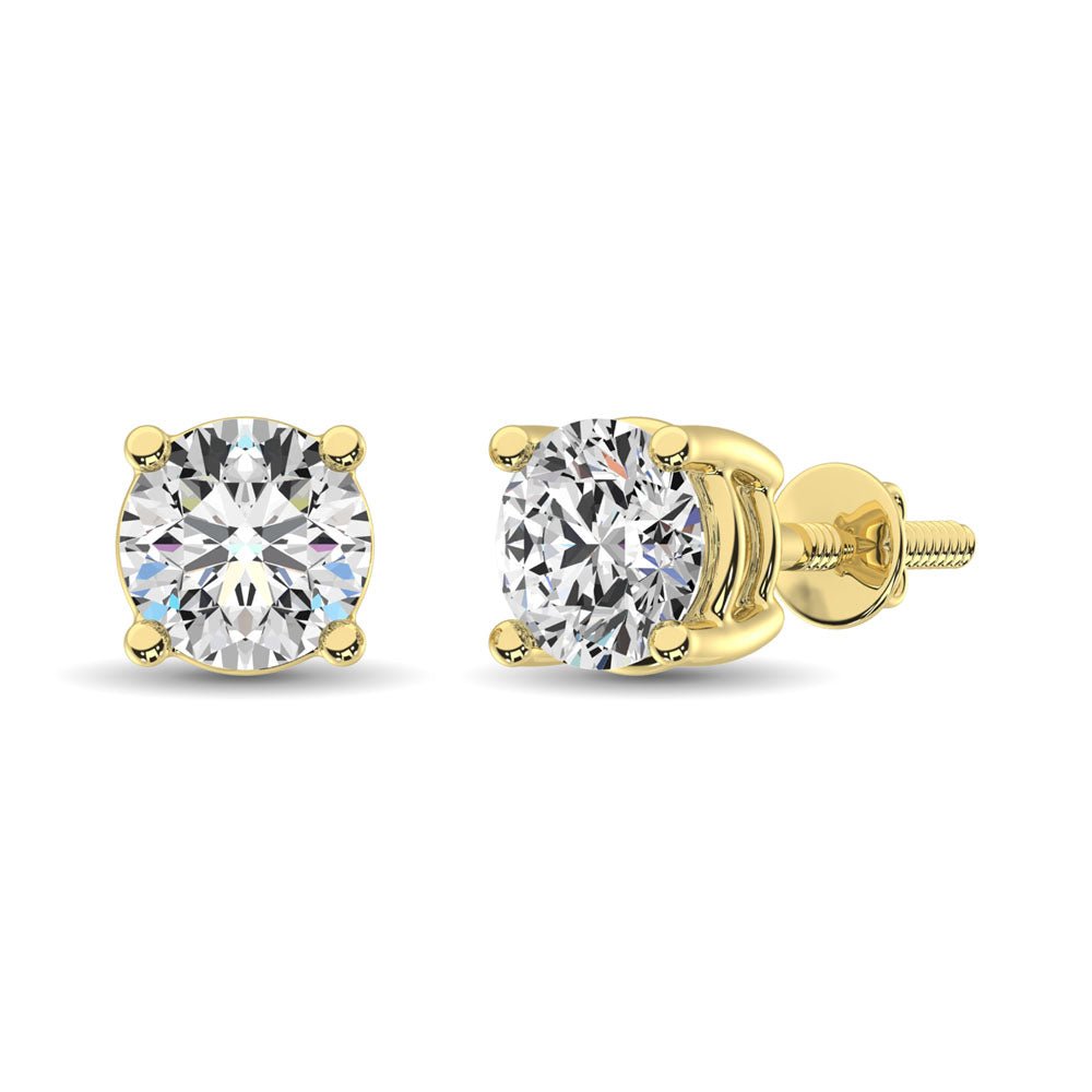 14K Yellow Gold Lab Grown Diamond 4 ct.tw. Stud Earrings