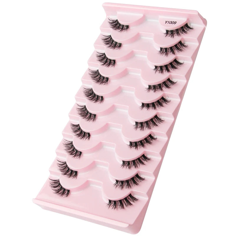 Half Lashes Mink Eyelashes Natural Soft Cat Eye False Eyelashes Long Wispy 3D Mink Lashes Makeup Eyelash Extension Fake Lashes