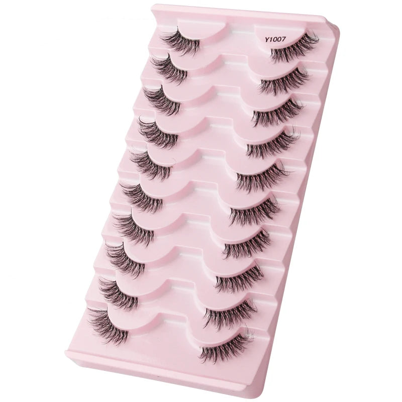 Half Lashes Mink Eyelashes Natural Soft Cat Eye False Eyelashes Long Wispy 3D Mink Lashes Makeup Eyelash Extension Fake Lashes