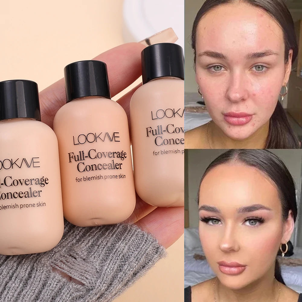 Matte Liquid Concealer Foundation Cream Makeup Waterproof Lasting Full Coverage Acne Spot Scars Dark Circles Face Base Cosmetics