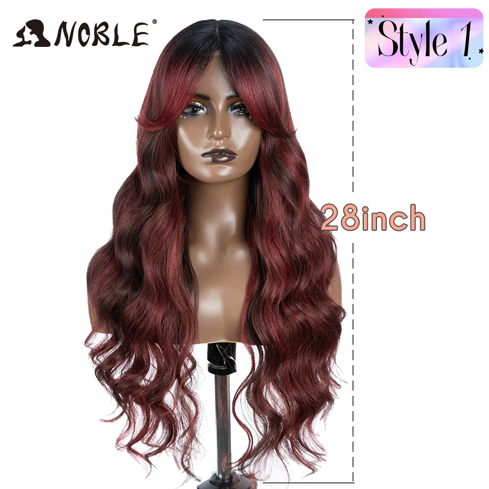 Noble Synthetic Lace Front Wig Long Wavy 36 