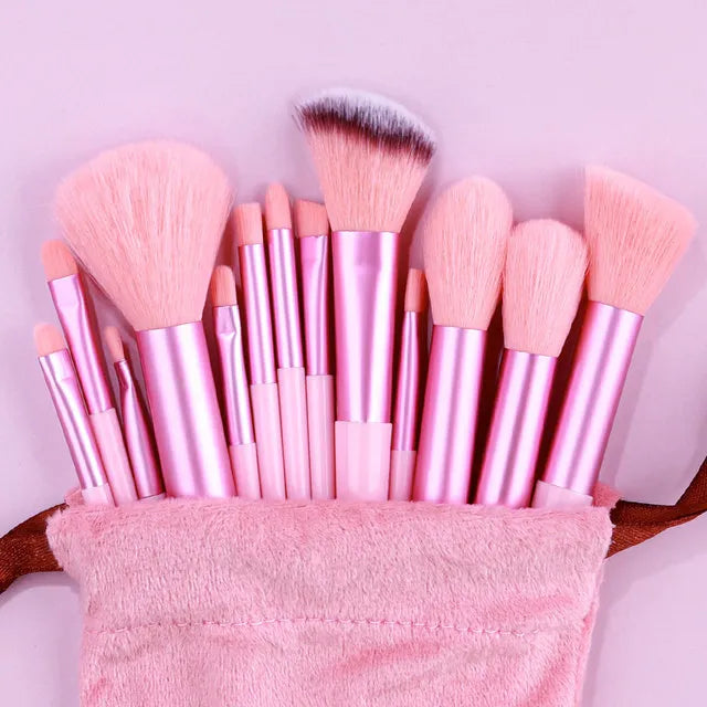 Professional 13PCS Makeup Brushes Set 2 Powder Puff Sponge for Cosmetics Foundation Blush Eyeshadow Blending Brush Beauty Tools