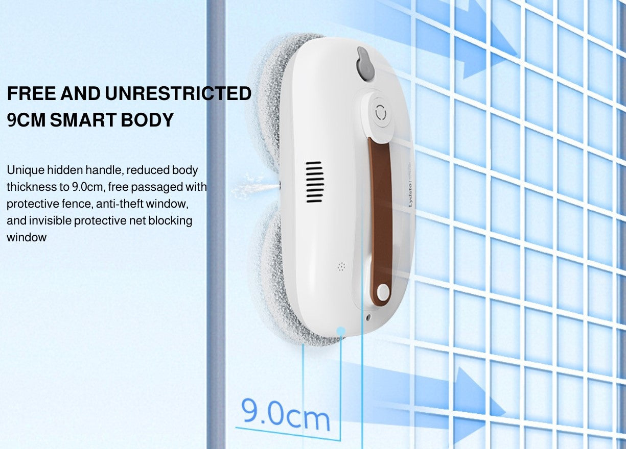 FREE AND UNRESTRICTED 9CM SMART BODY Unique hidden handle, reduced body thickness to 9.0cm, free passaged with protective fence, anti-theft window, and invisible protective net blocking window.