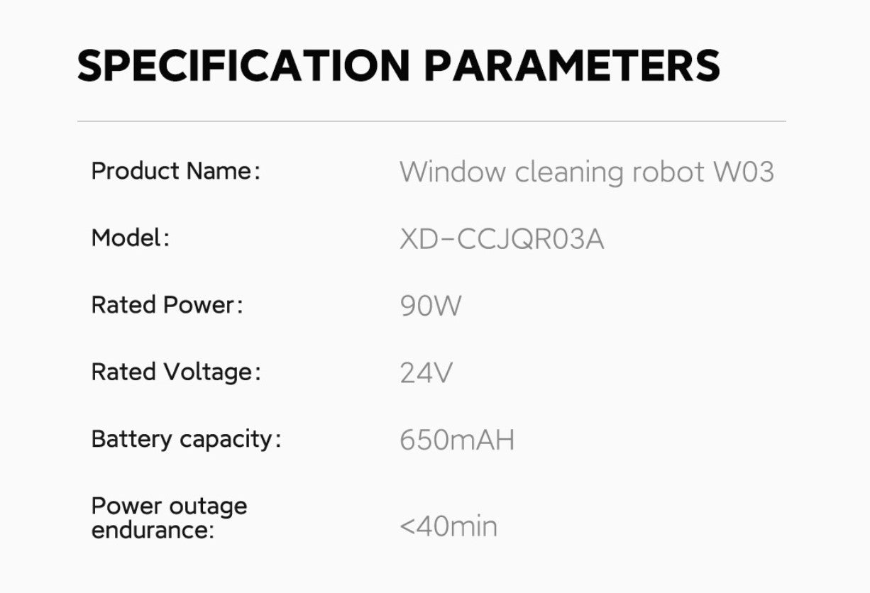 Specification Parameters