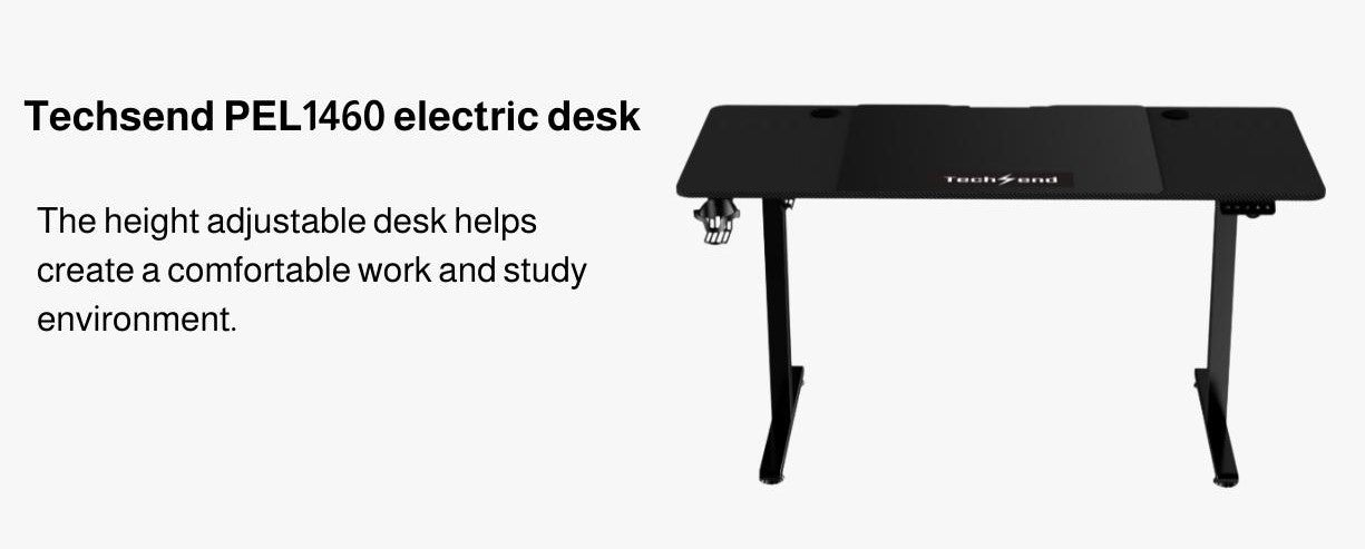 Techsend Electric Adjustable Lifting Desk PEL 1460 The height adujustable desk helps creat a comfortable work and study enviroment.
