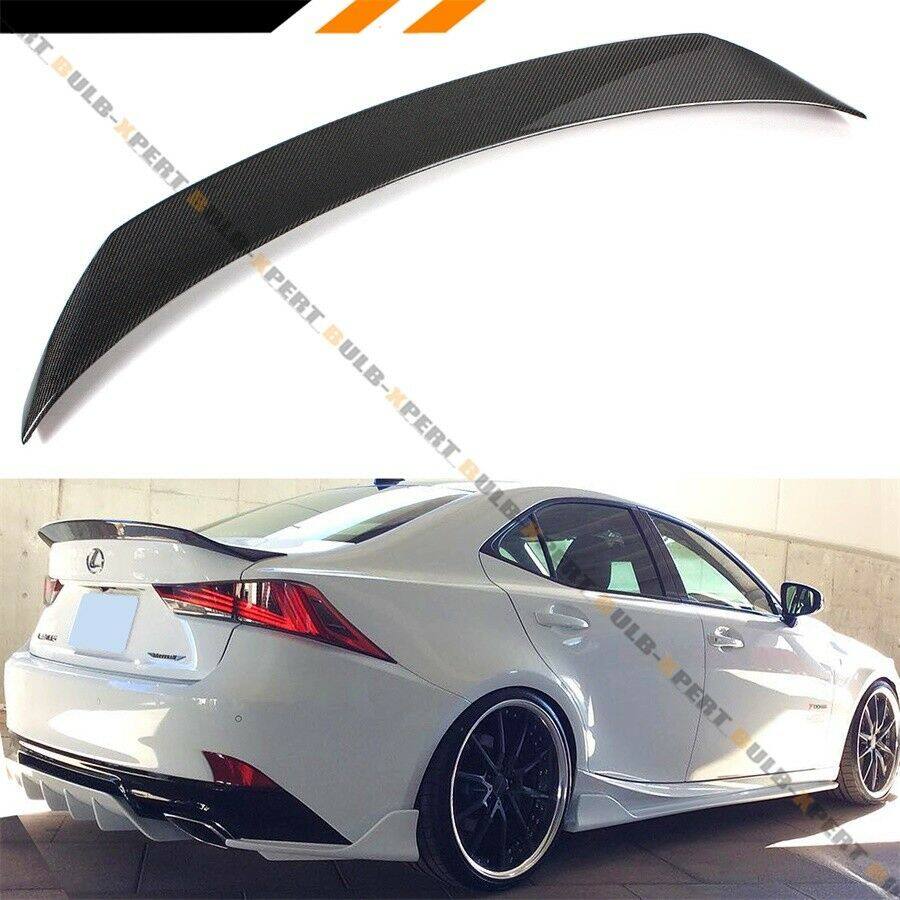 munirater Style Carbon Fiber Trunk Spoiler Wing Replacement for 2014-2020 Lexus IS200t IS250 IS350 AR