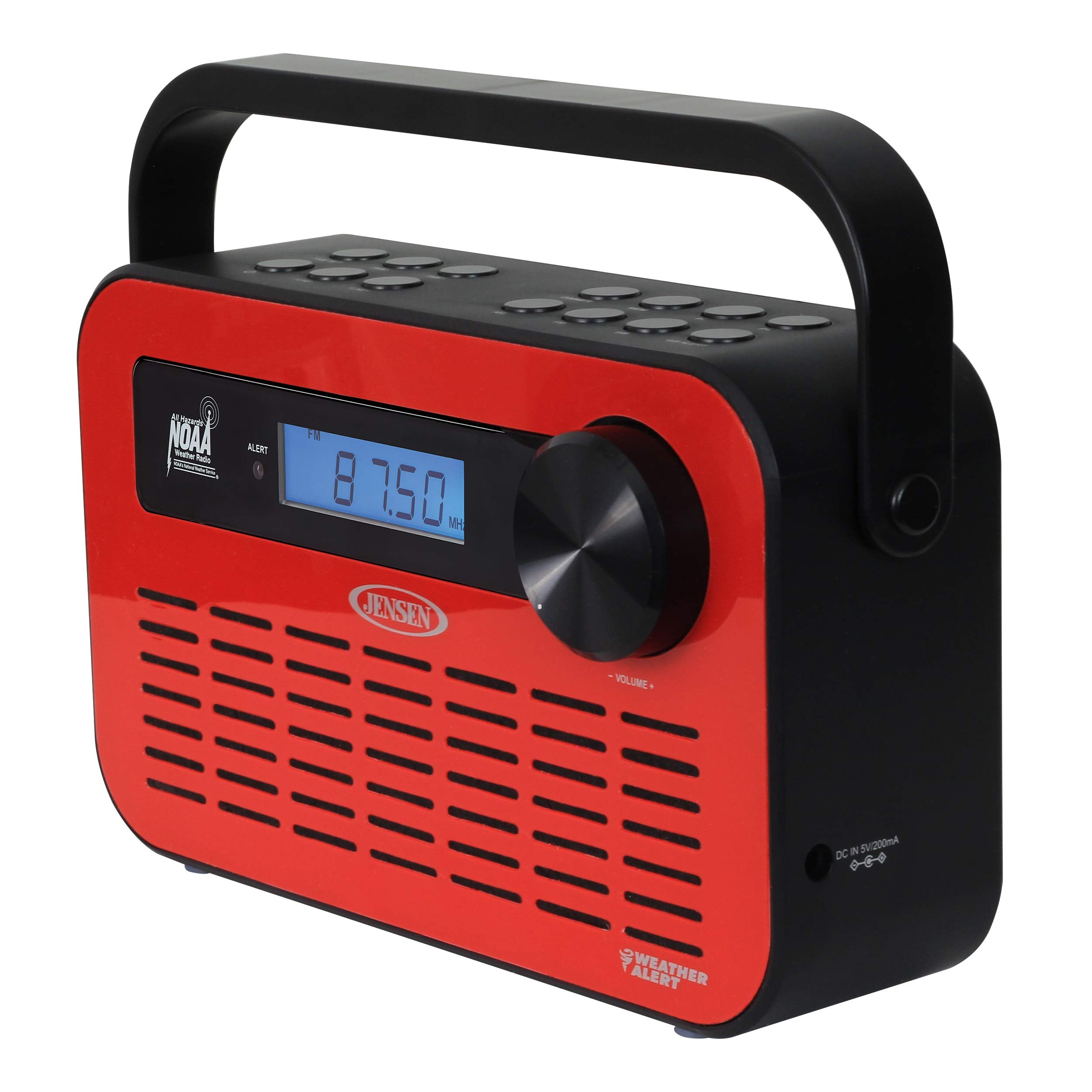 JENSEN JEP-250 Portable Digital AM/FM Weather Radio with Weather Alert and 2-Way Charging