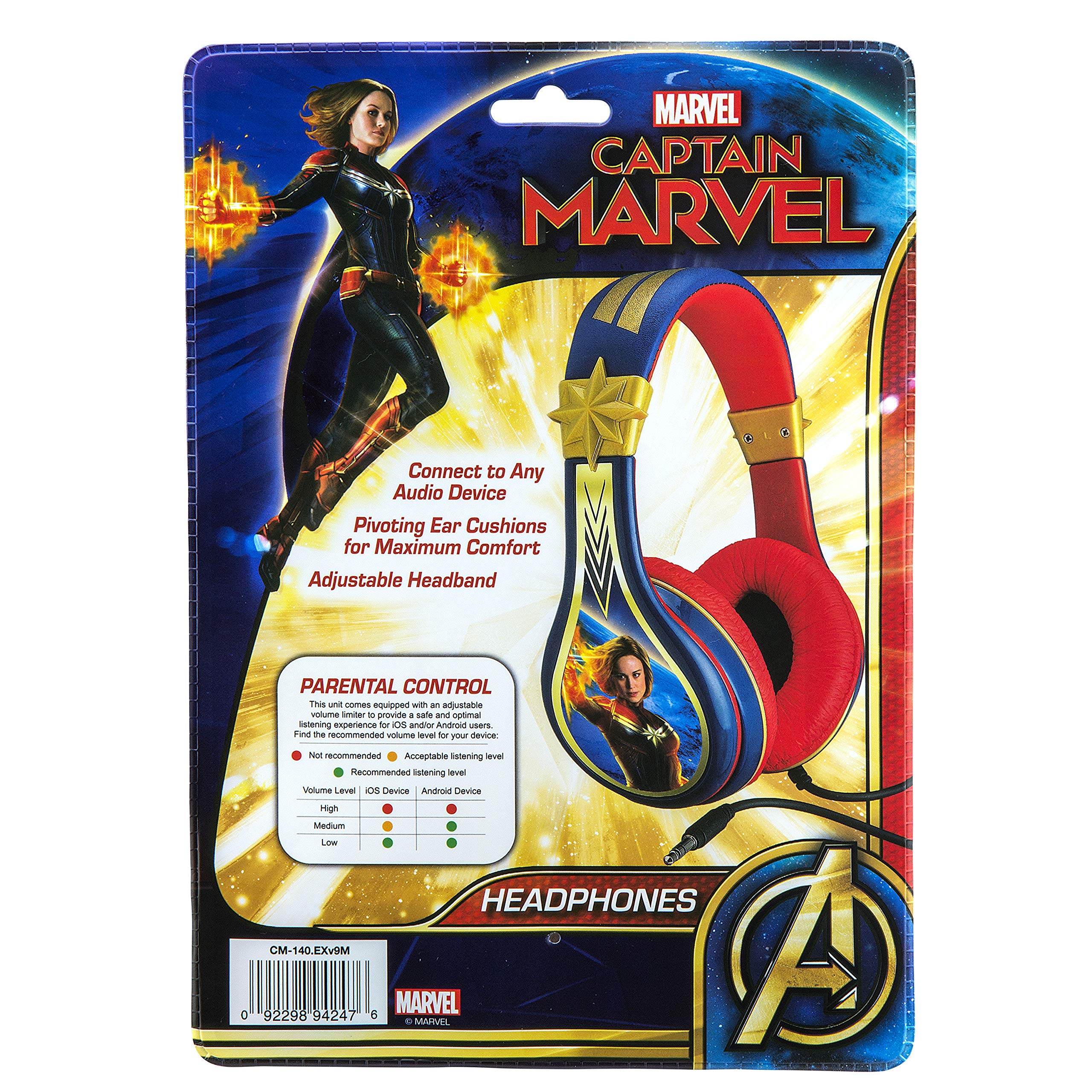 eKids Captain Marvel Kids Headphones