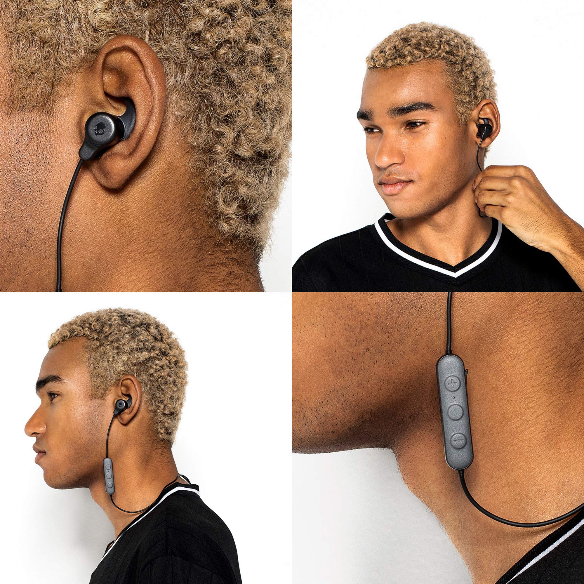Skullcandy Vert Clip-Anywhere Wireless Bluetooth Earbuds - Black