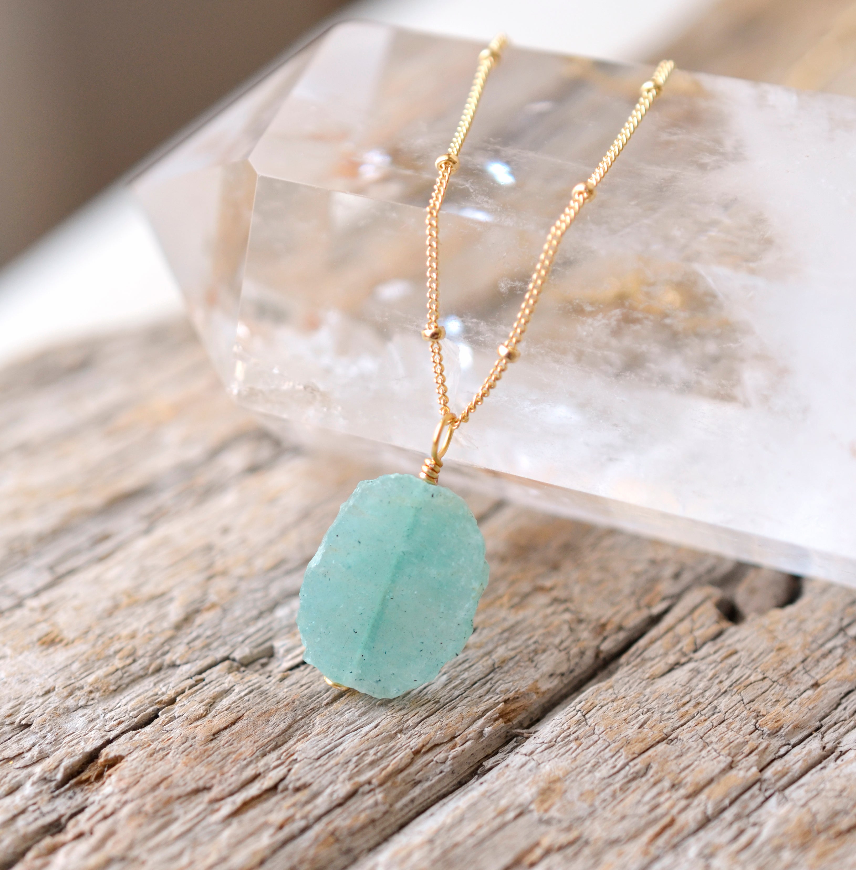 Amazonite Slice Pendant