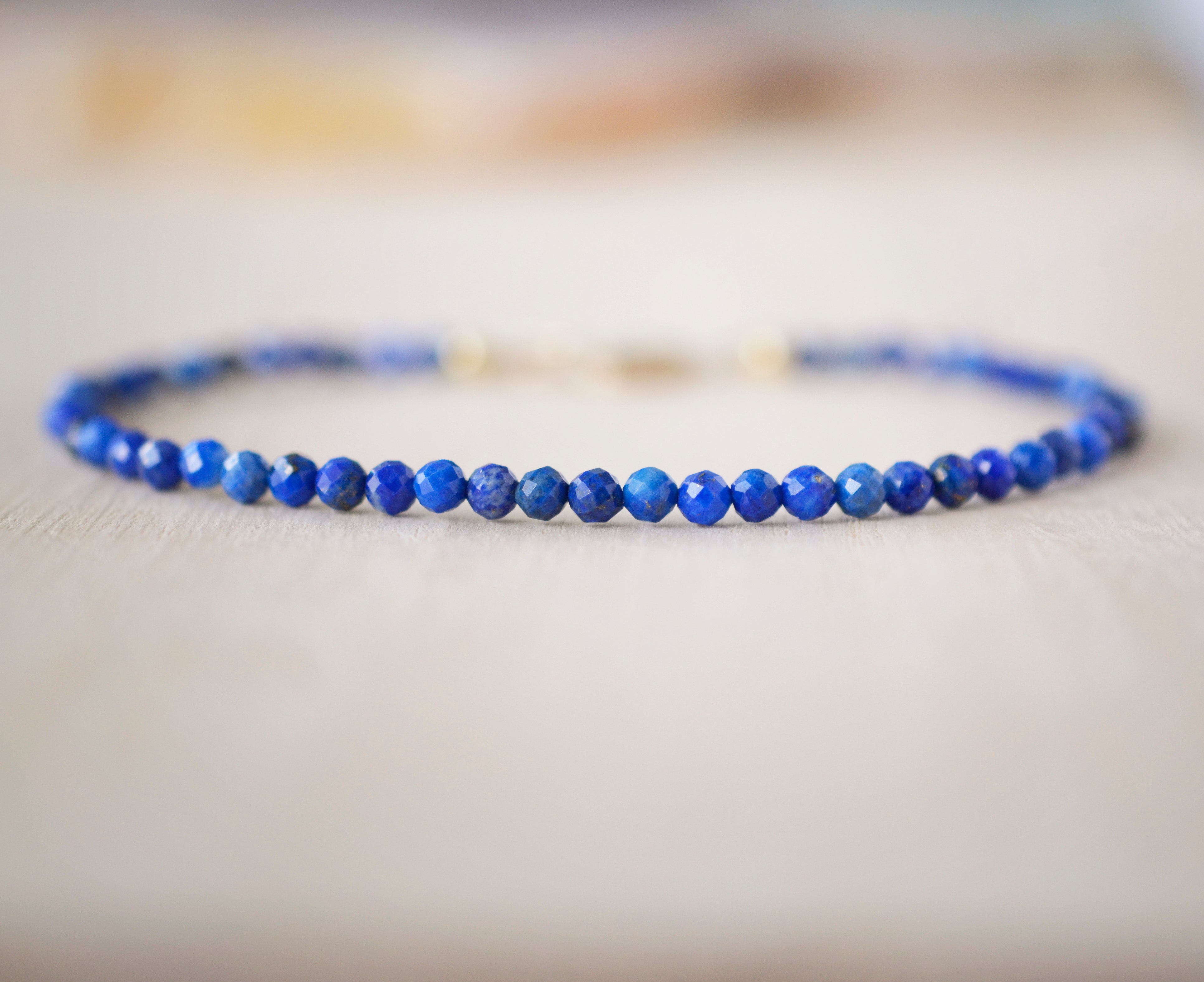 Natural Lapis Lazuli Beaded Bracelet