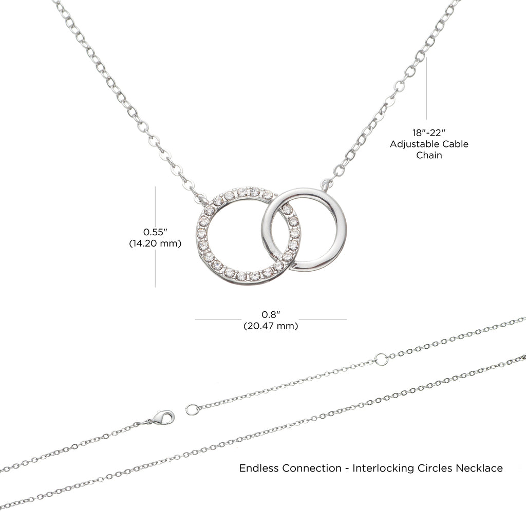 Soulmate Interlocking Crystal Circles Necklace