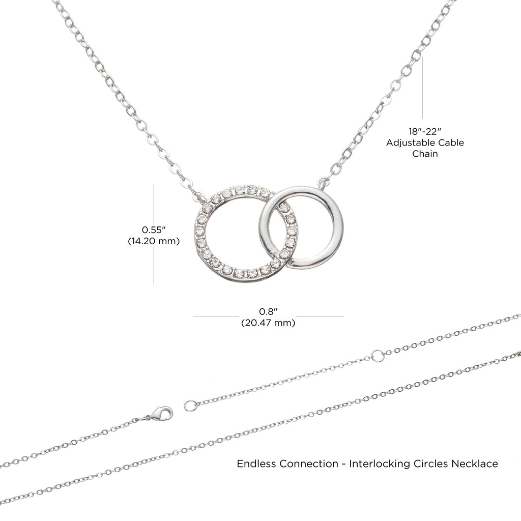 Anniversary Crystals Circles Pendant Necklace