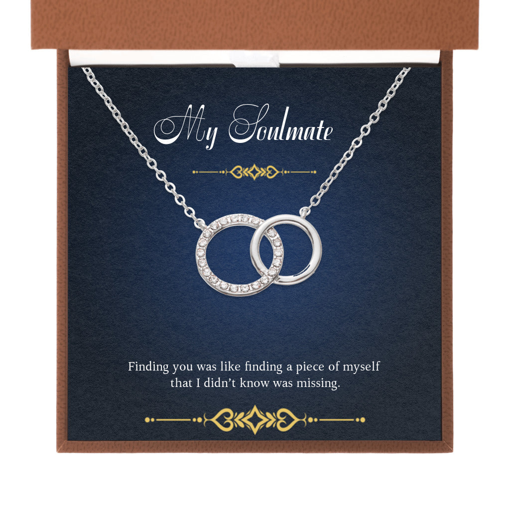 Soulmate Interlocking Crystal Circles Necklace