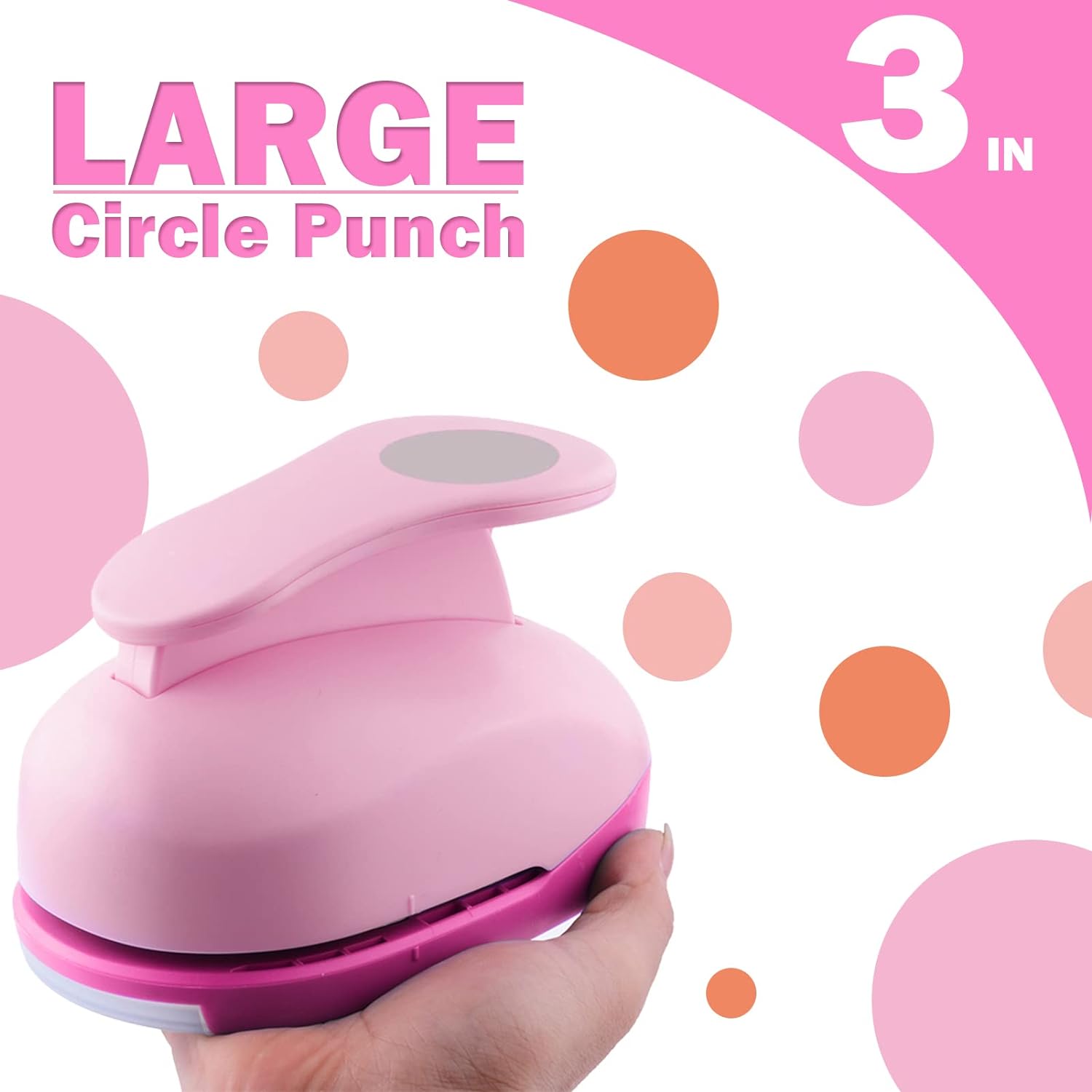 Large 3 Inch Craft Circle Hole Paper Punch for Greeting Cards,Scrapbook