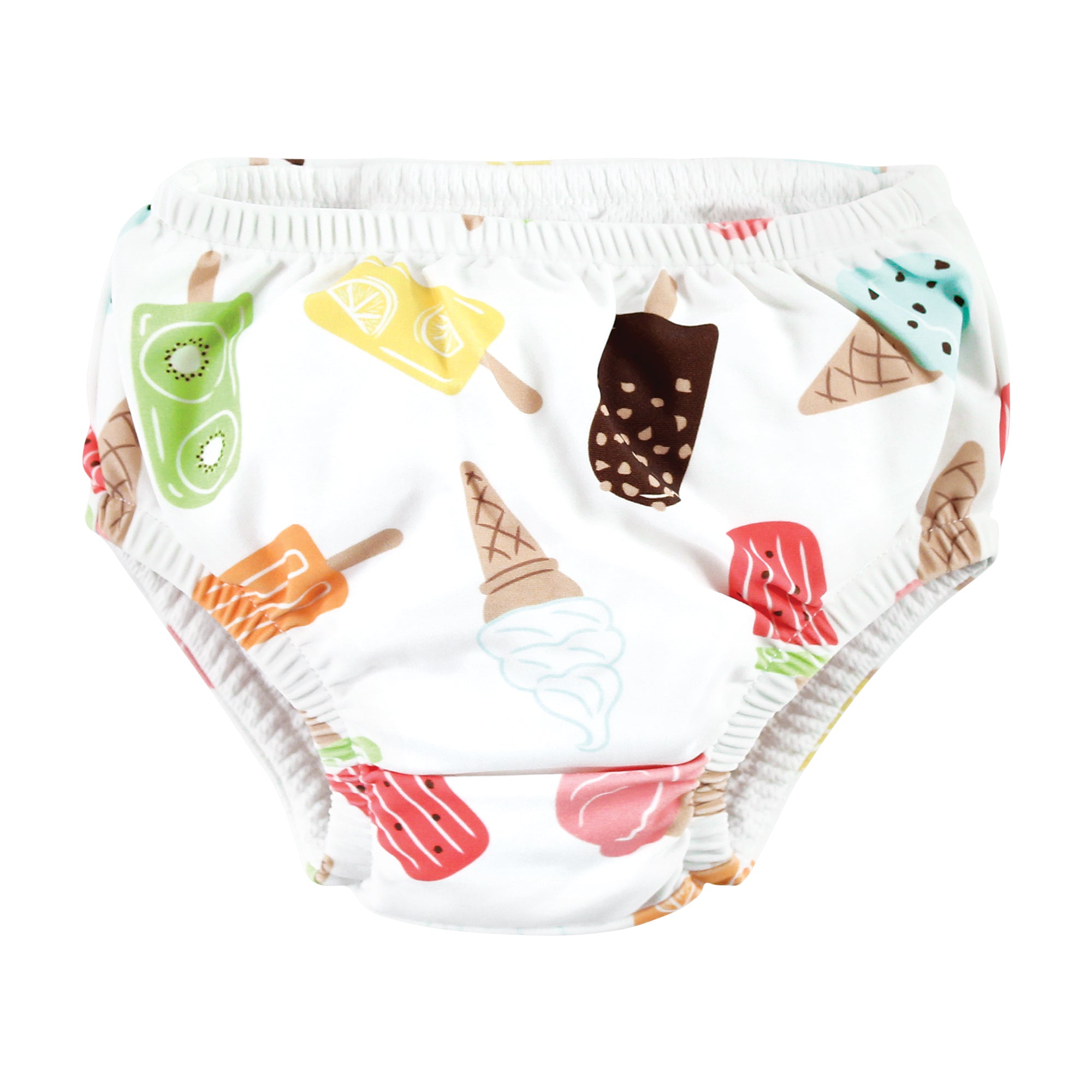 Hudson Baby Infant Girl Swim Diapers, Ice Cream