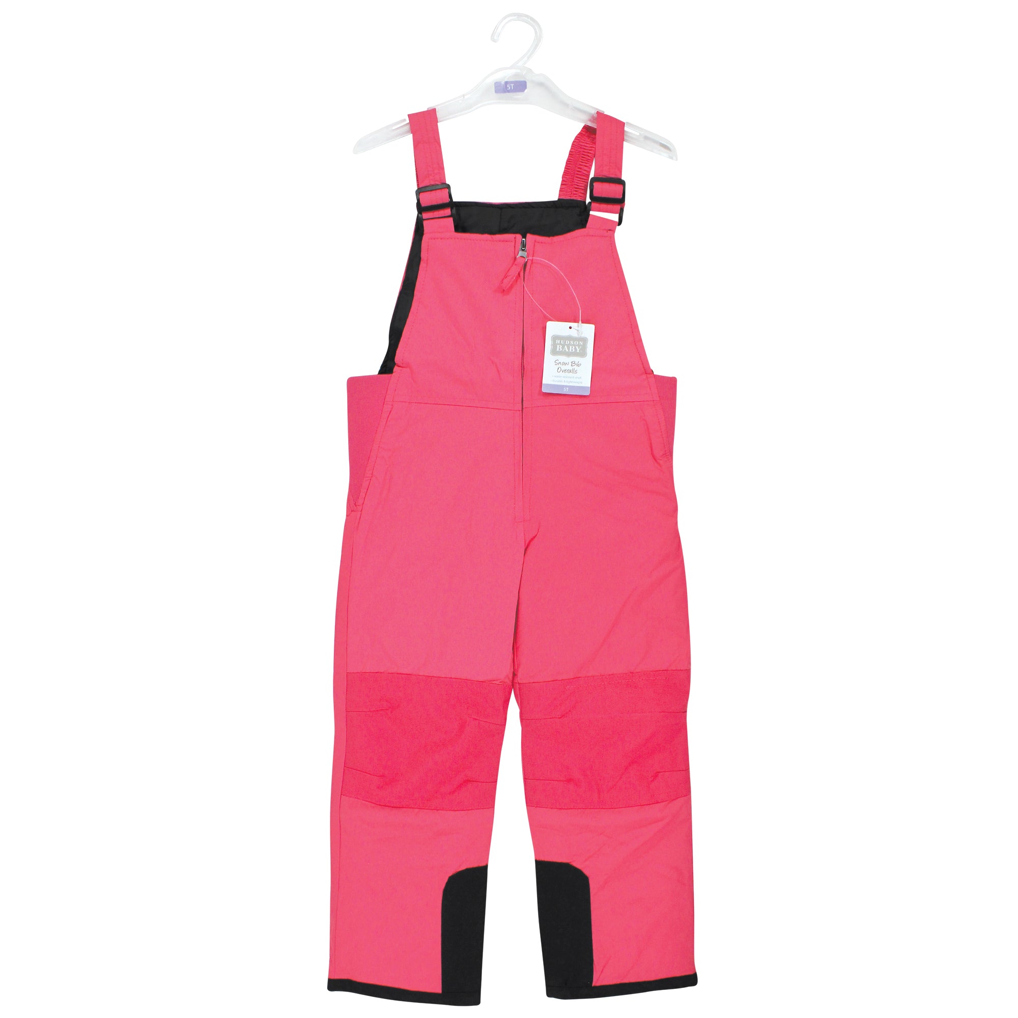 Hudson Baby Gender Neutral Snow Bib Overalls, Solid Fuchsia