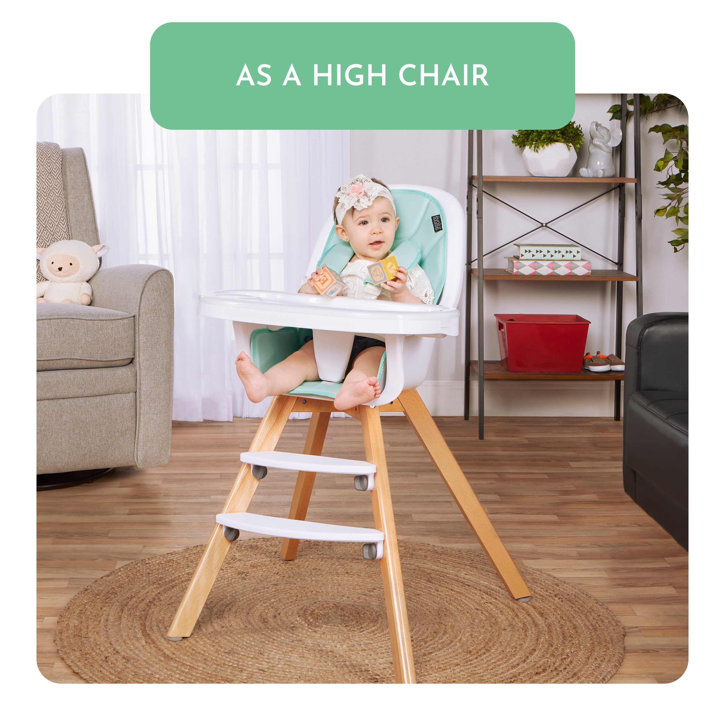 Evolur Zoodle 3-in-1 High Chair