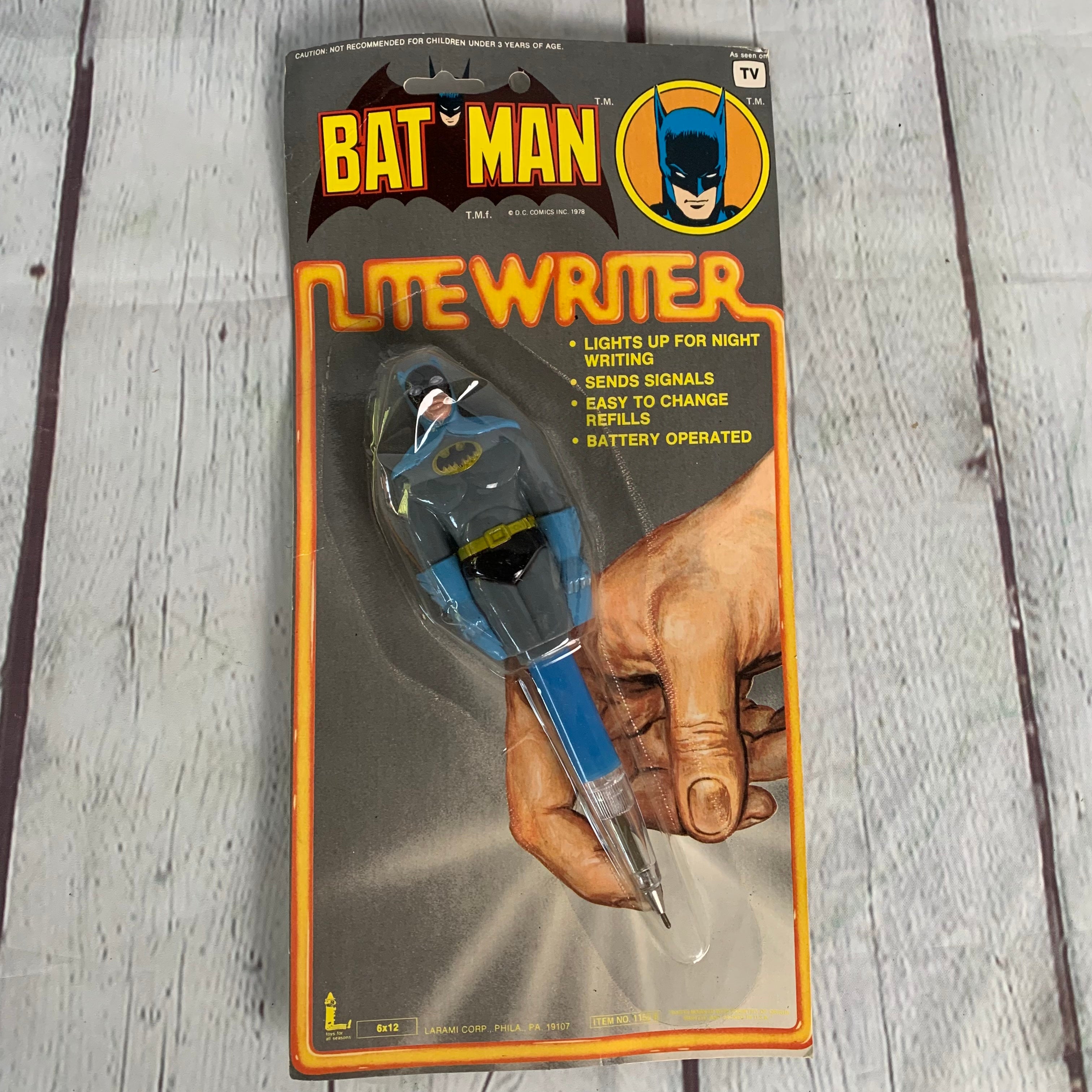 Bat Man Lite Writer Pen, DC, 1978, Larami