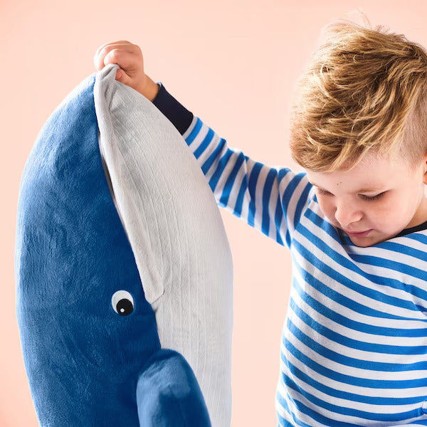 IKEA BLAVINGAD Soft toy, blue whale, 100 cm (39 