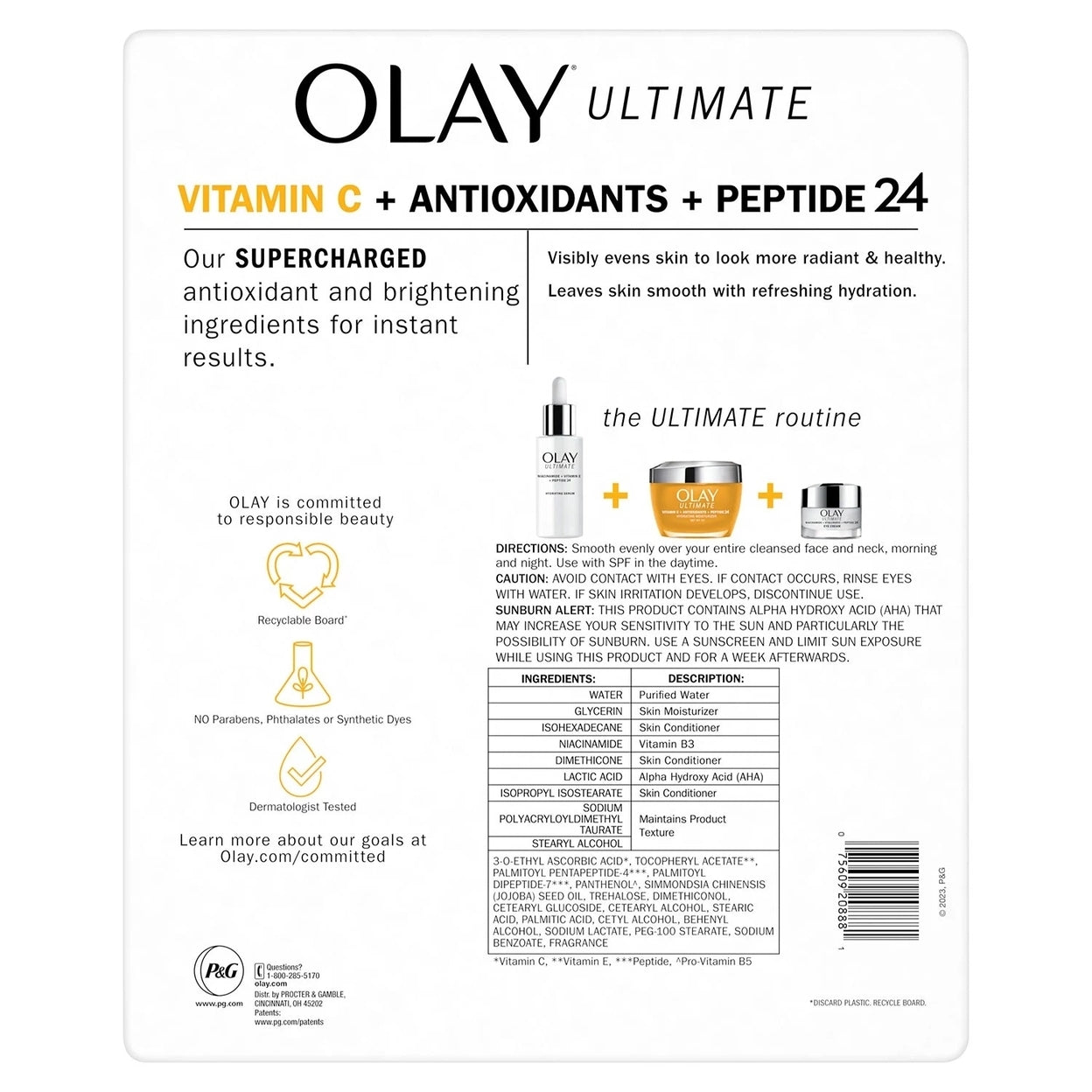 Olay Ultimate Vitamin C + Antioxidants + Peptide 24 Hydrating Moisturizer (1.7 oz., 2 pk.)