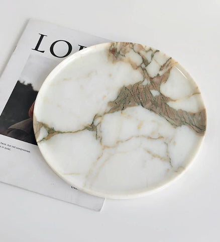 Natural Marble Polished Round Tray