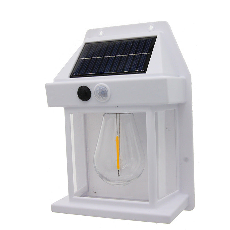 Outdoor Solar Wall Lamp Waterproof Tungsten Lamp Induction