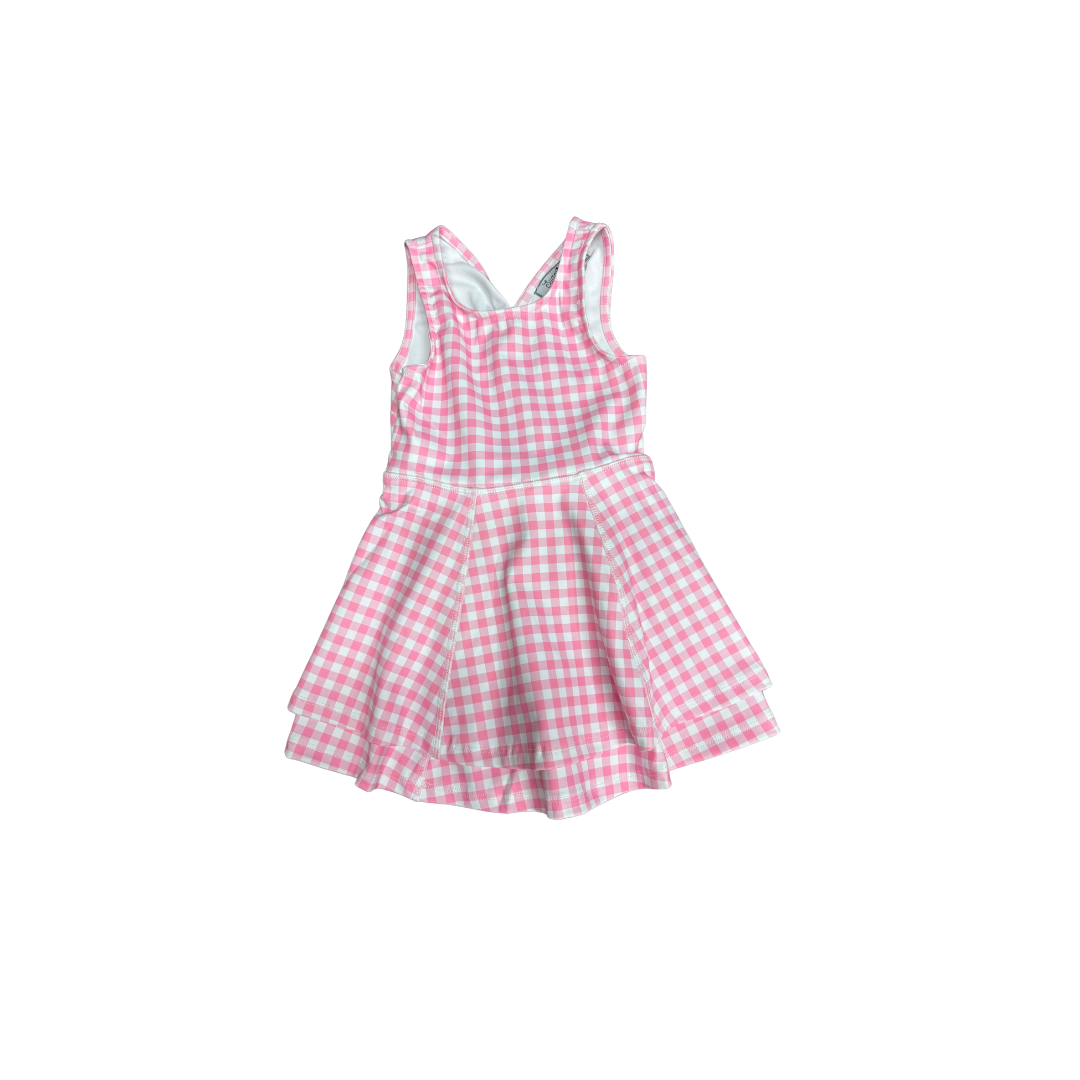 Pink gingham tennis dress